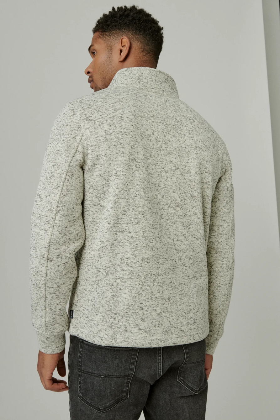 LOS FELIZ FLEECE HALF ZIP MOCK NECK, image 3