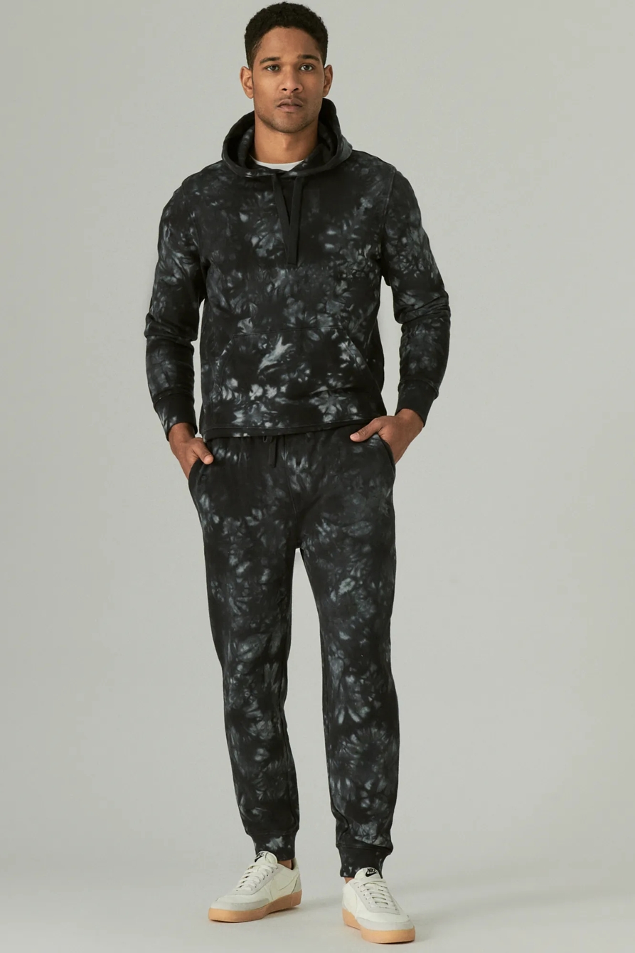 TIE DYE SUEDED FLEECE TERRY HOODIE, image 2