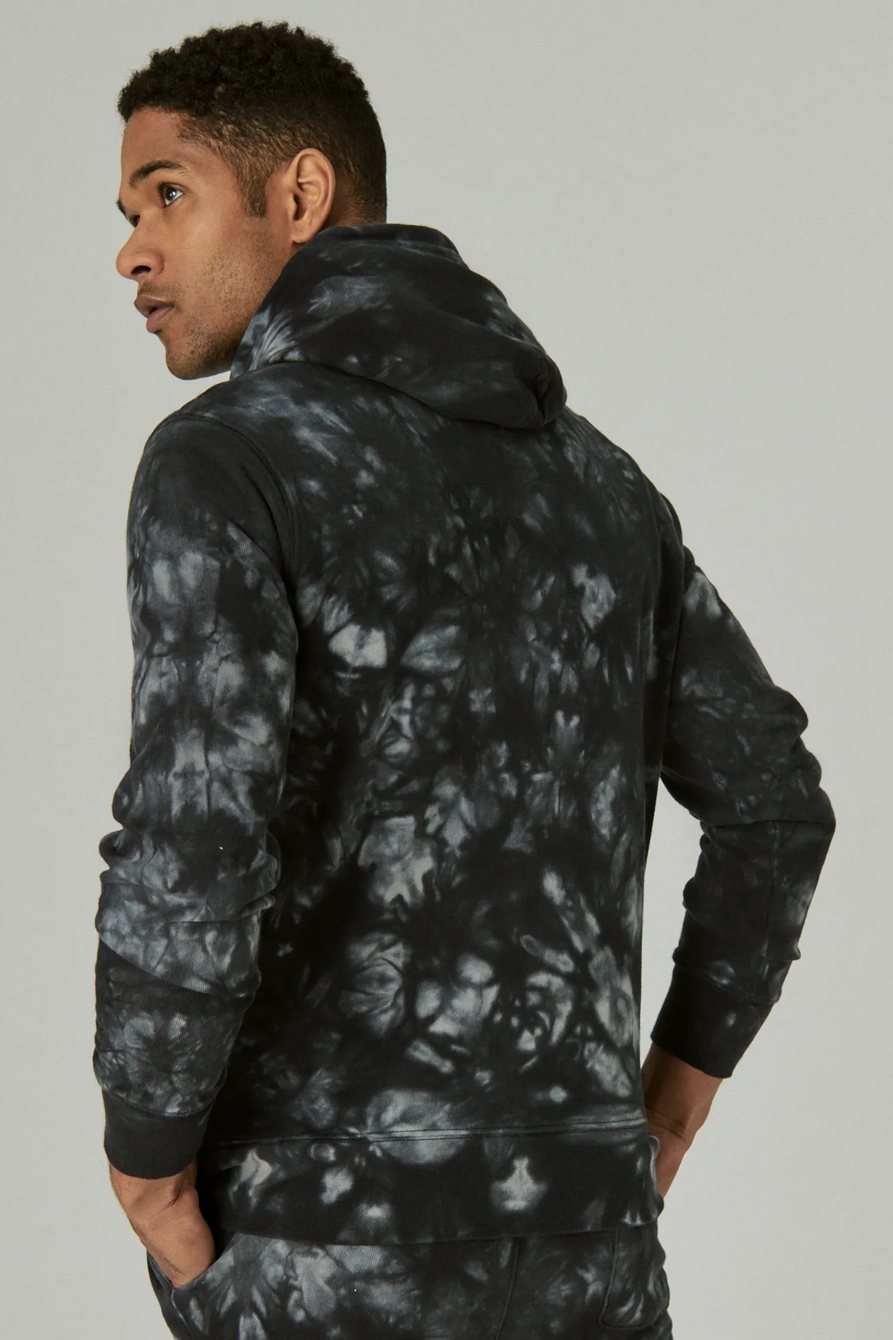 TIE DYE SUEDED FLEECE TERRY HOODIE, image 4