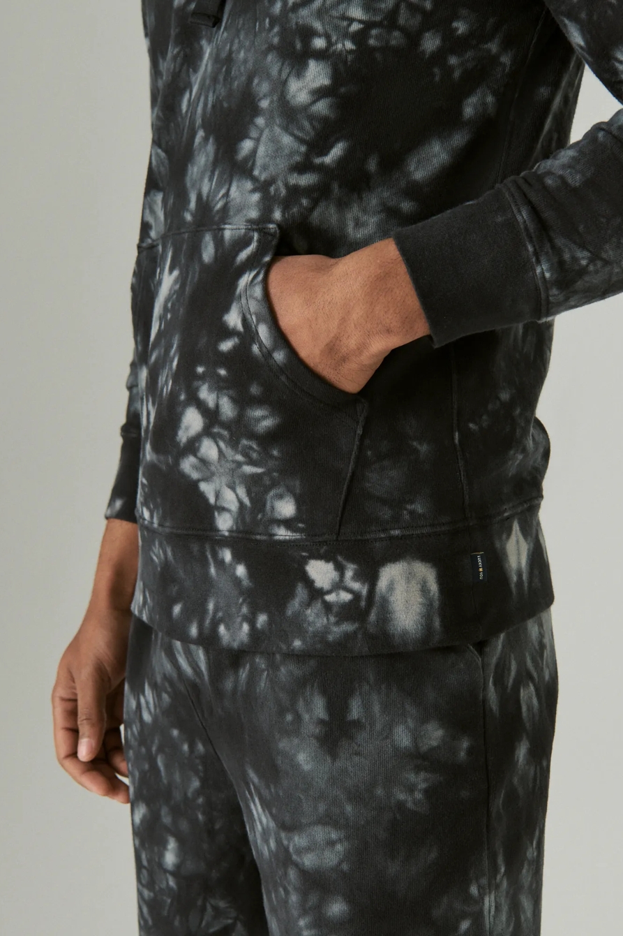 TIE DYE SUEDED FLEECE TERRY HOODIE, image 5