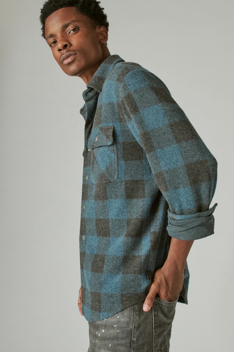 PLAID BRUSHED JERSEY SHIRT, image 3