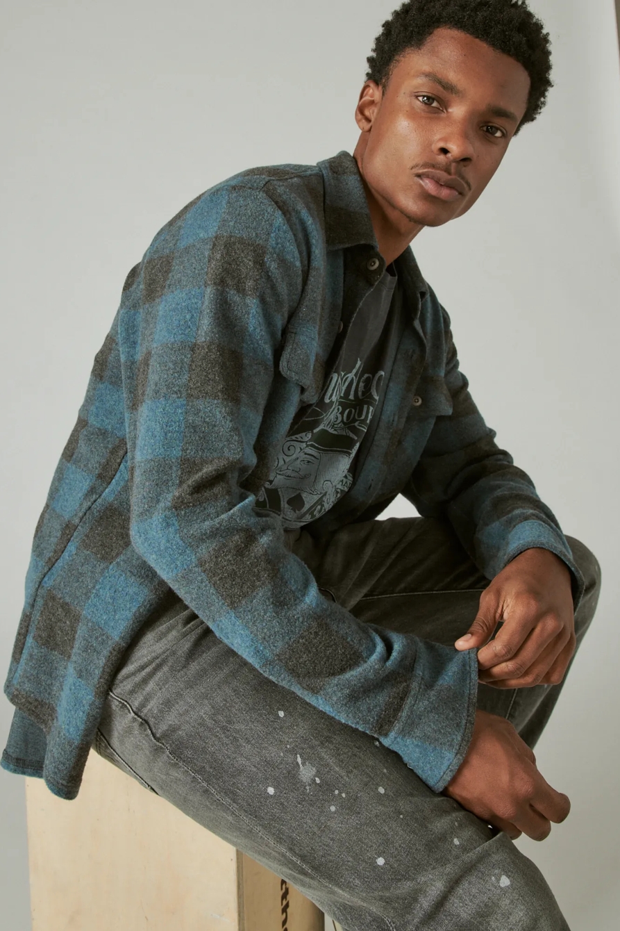 PLAID BRUSHED JERSEY SHIRT, image 6