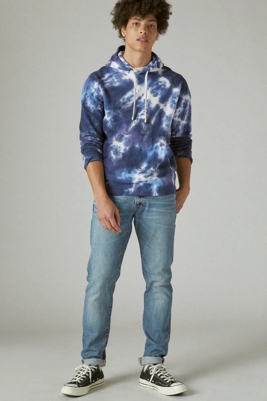 SUEDED TERRY TIE DYE HOODIE, image 2