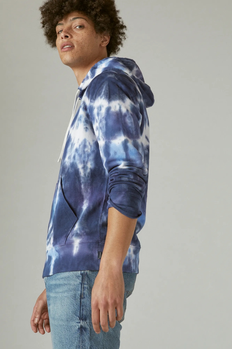 SUEDED TERRY TIE DYE HOODIE, image 3