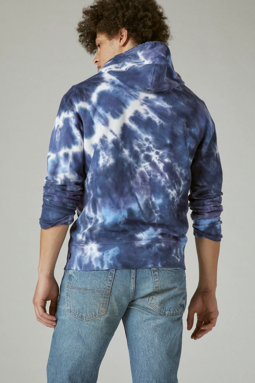 SUEDED TERRY TIE DYE HOODIE, image 4