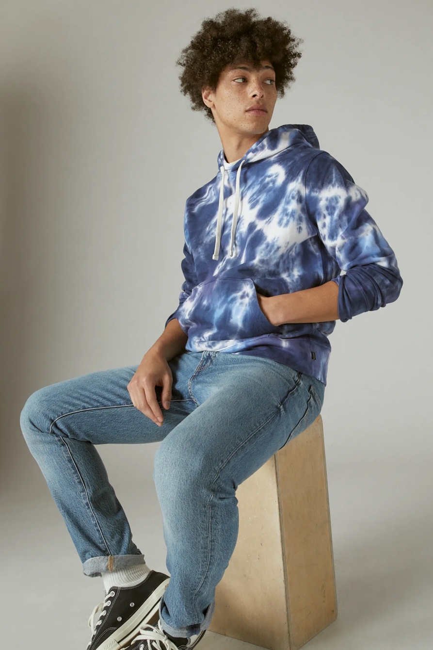 SUEDED TERRY TIE DYE HOODIE, image 6
