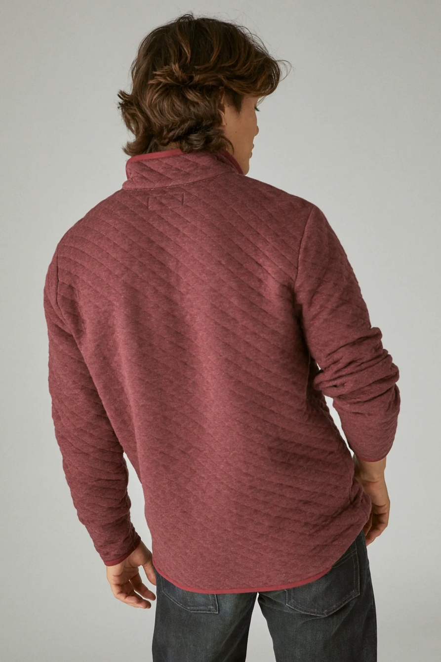 WEEKEND JERSEY QUILTED MOCK NECK POPOVER, image 3
