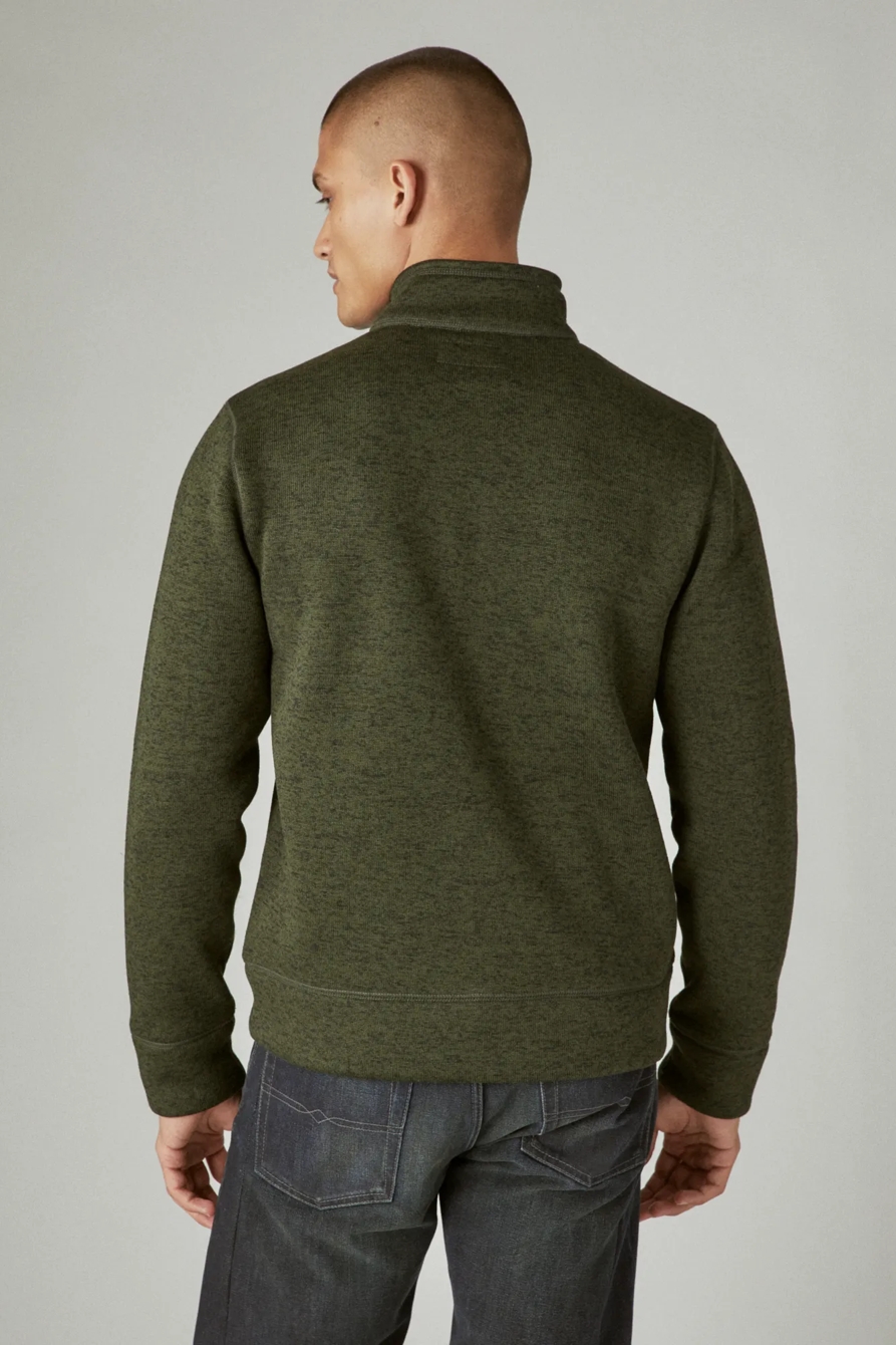 LOS FELIZ FLEECE FULL ZIP MOCK NECK, image 2