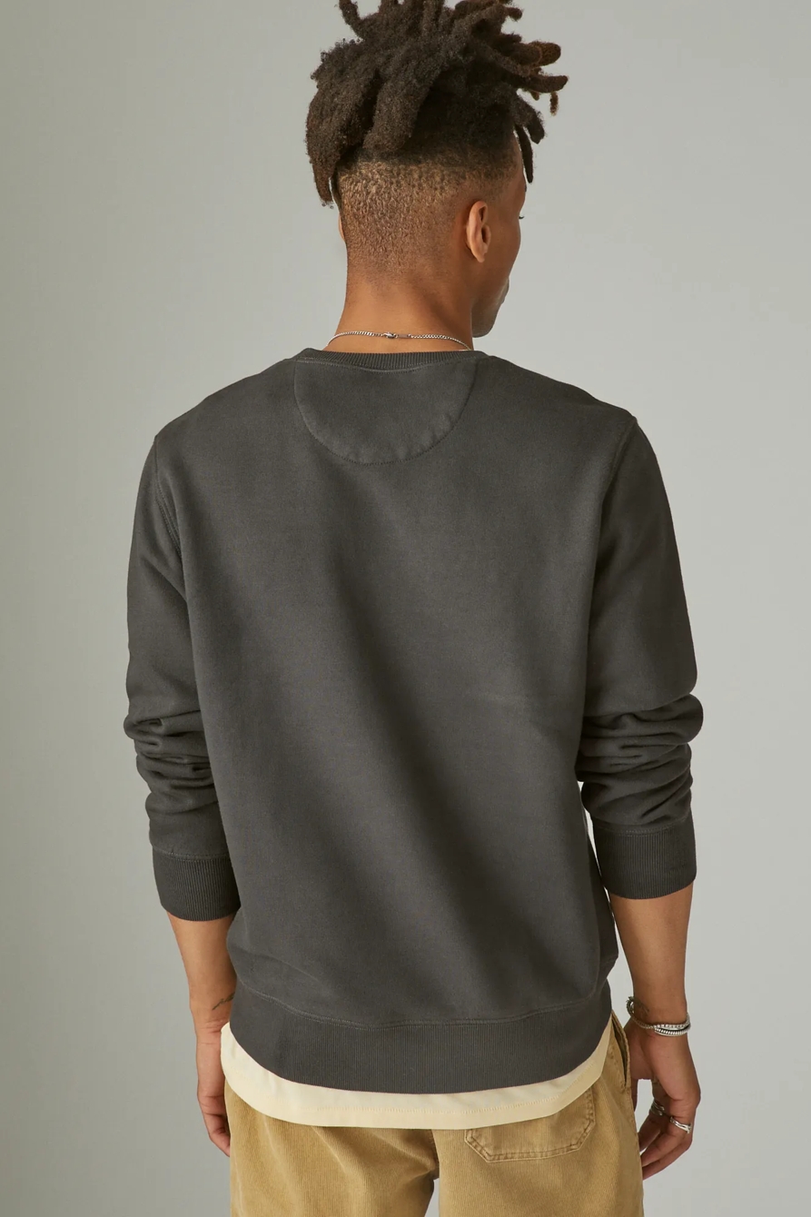 SUEDED ACDC TERRY CREW NECK SWEATSHIRT, image 3
