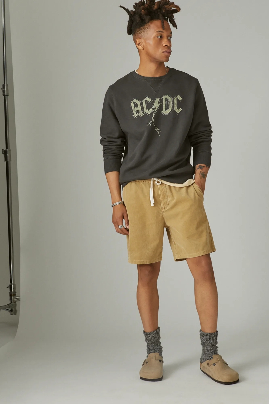 SUEDED ACDC TERRY CREW NECK SWEATSHIRT, image 4