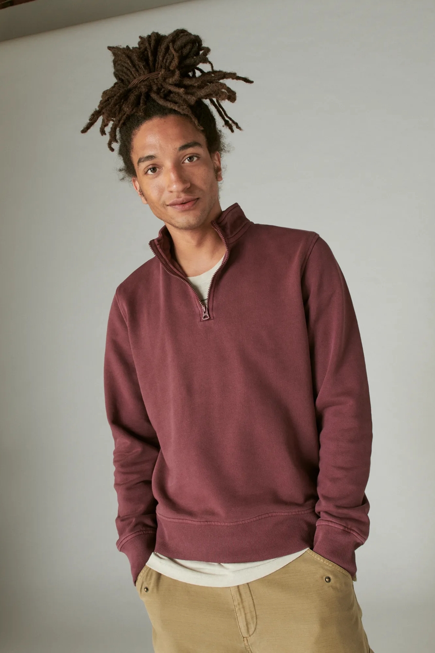 CLOUD SOFT FLEECE HALF ZIP MOCK NECK, image 2