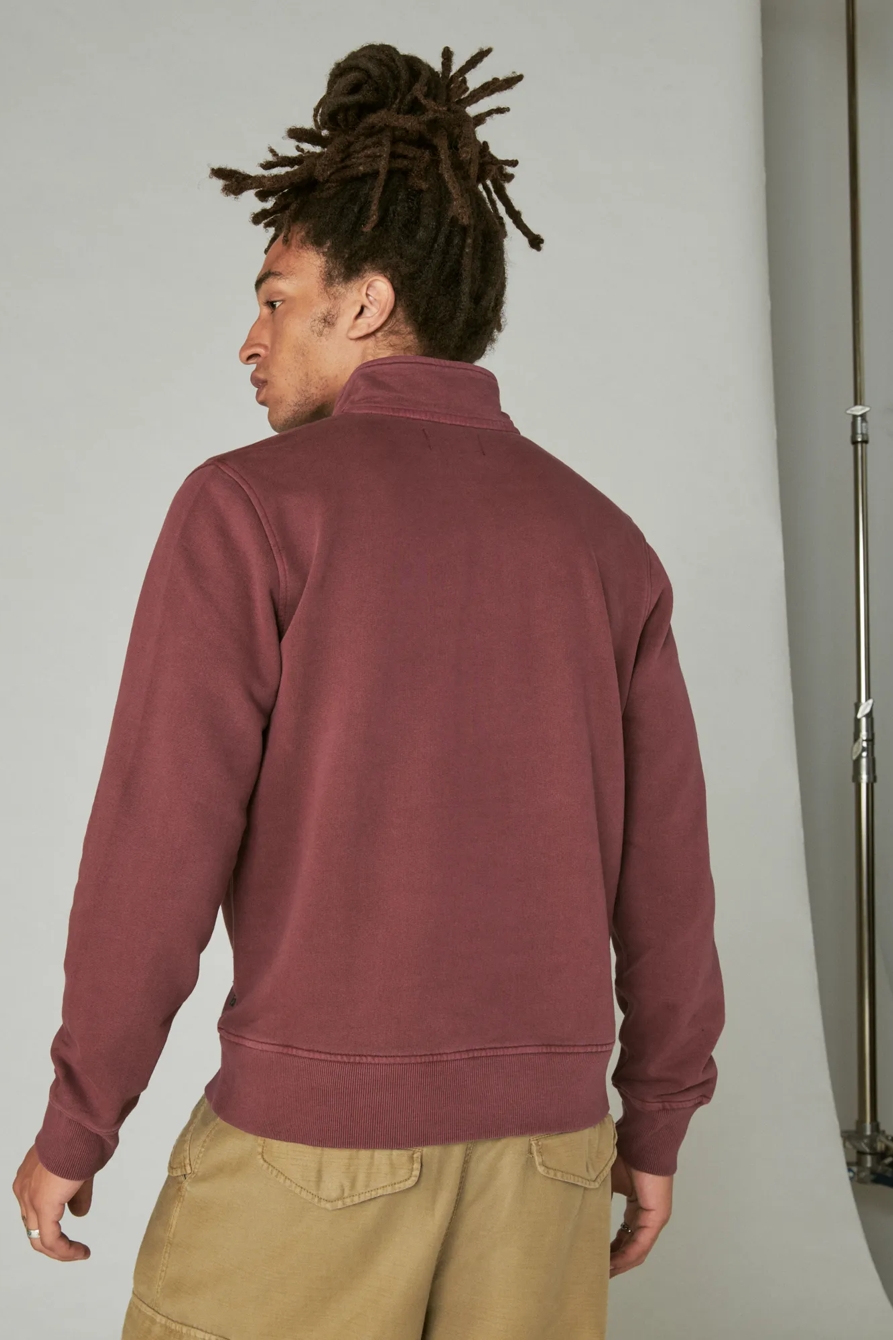 CLOUD SOFT FLEECE HALF ZIP MOCK NECK, image 3