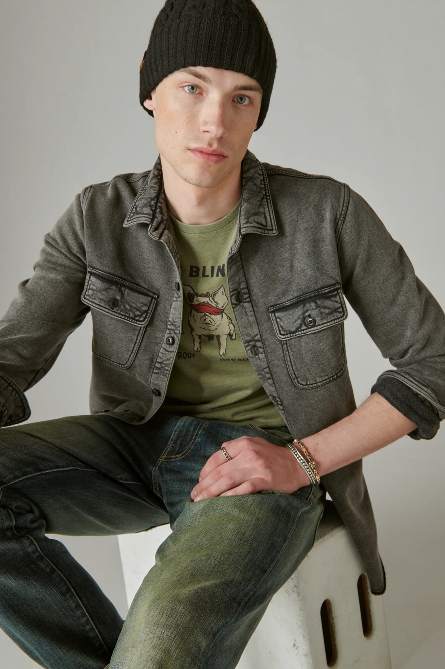FRENCH TERRY UTILITY SHIRT, image 2