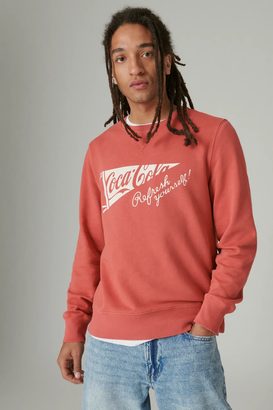 COCA-COLA COTTON FLEECE CREW NECK SWEATSHIRT, image 1