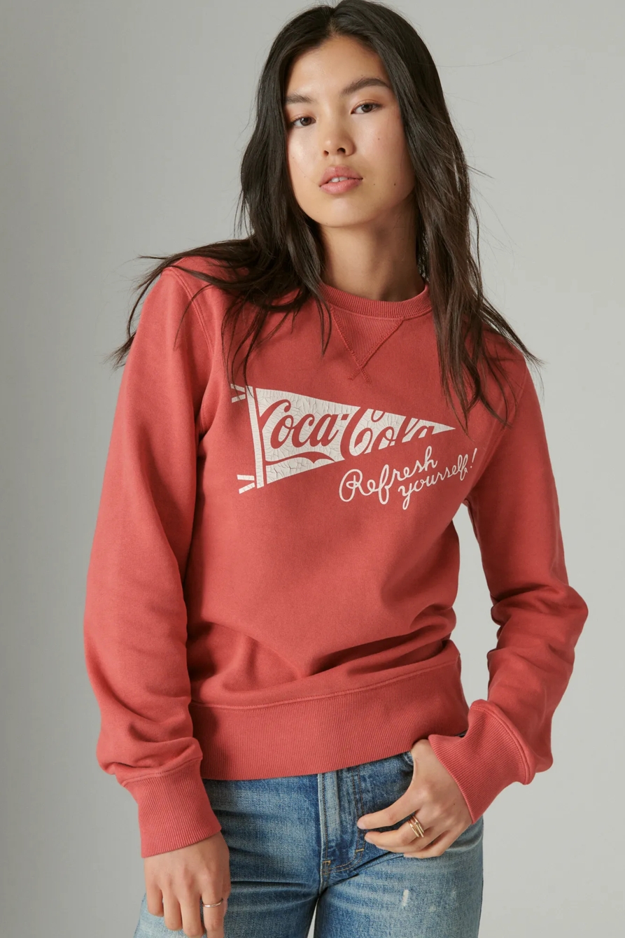 COCA-COLA COTTON FLEECE CREW NECK SWEATSHIRT, image 2