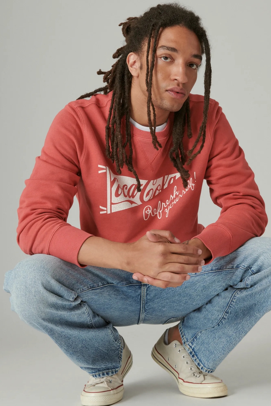 COCA-COLA COTTON FLEECE CREW NECK SWEATSHIRT, image 6