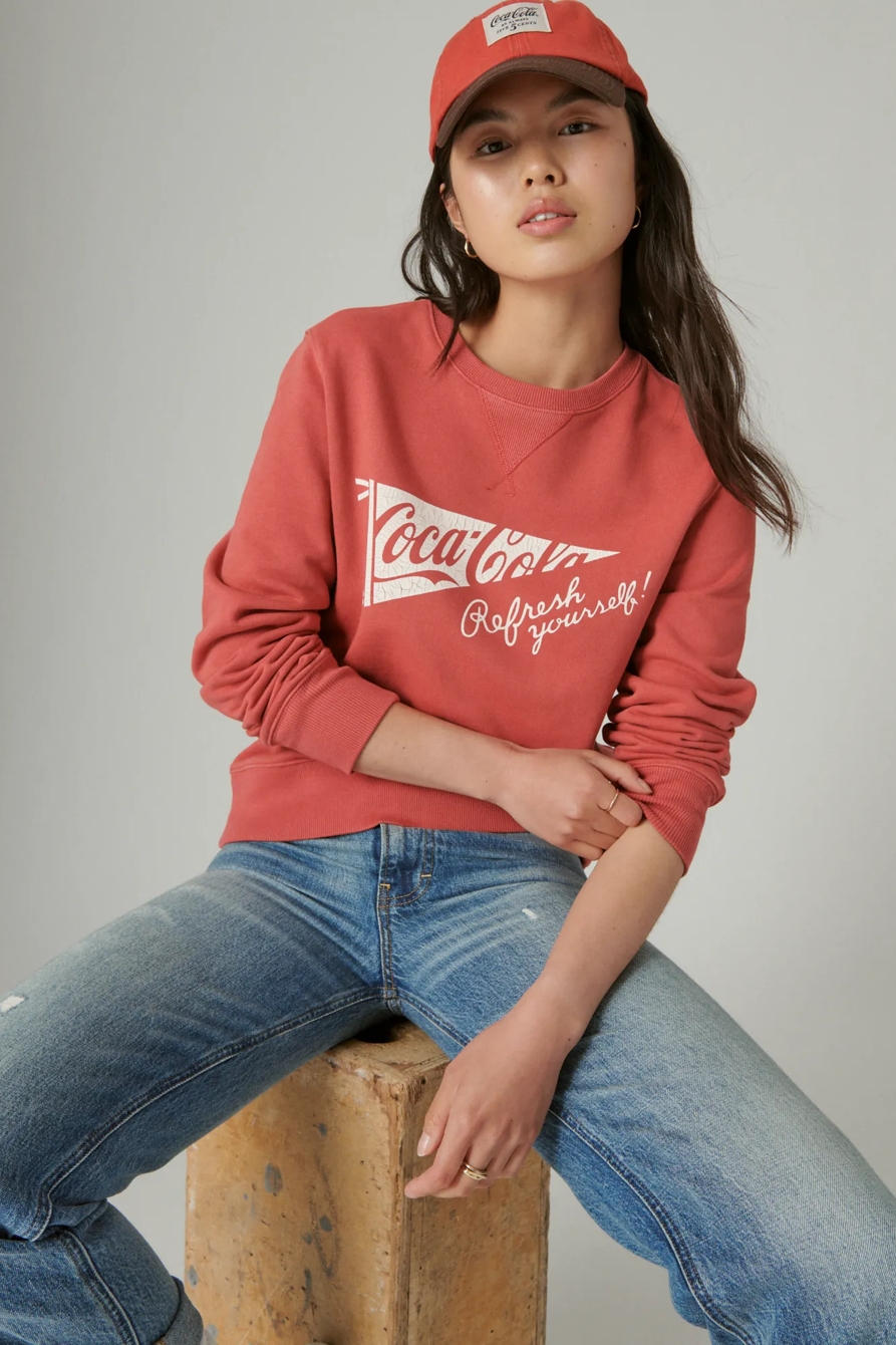 COCA-COLA COTTON FLEECE CREW NECK SWEATSHIRT, image 7