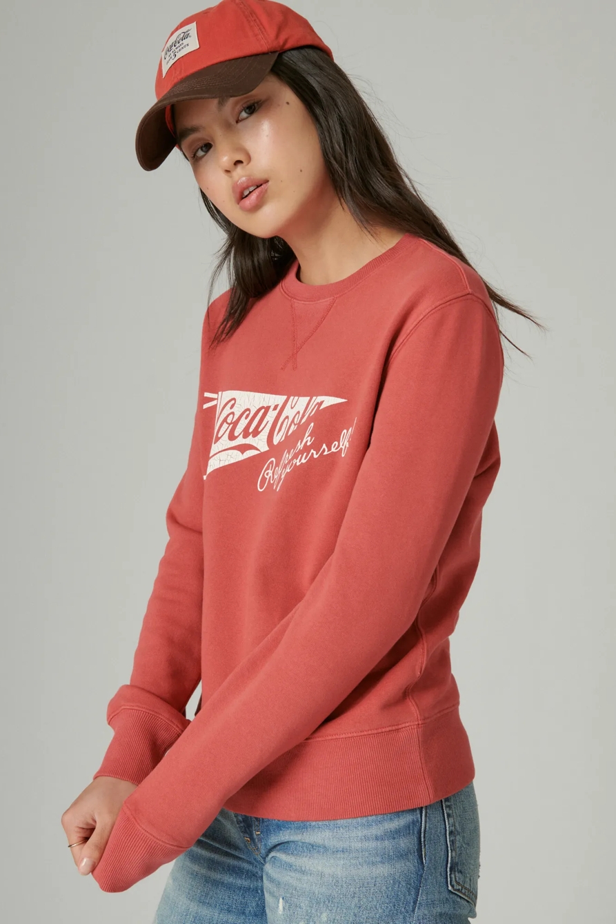 COCA-COLA COTTON FLEECE CREW NECK SWEATSHIRT, image 8