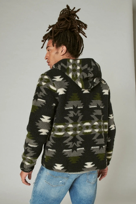 HI-PILE HALF ZIP CAMO HOODIE, image 3