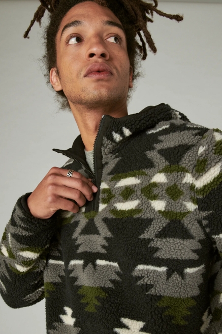 HI-PILE HALF ZIP CAMO HOODIE, image 4