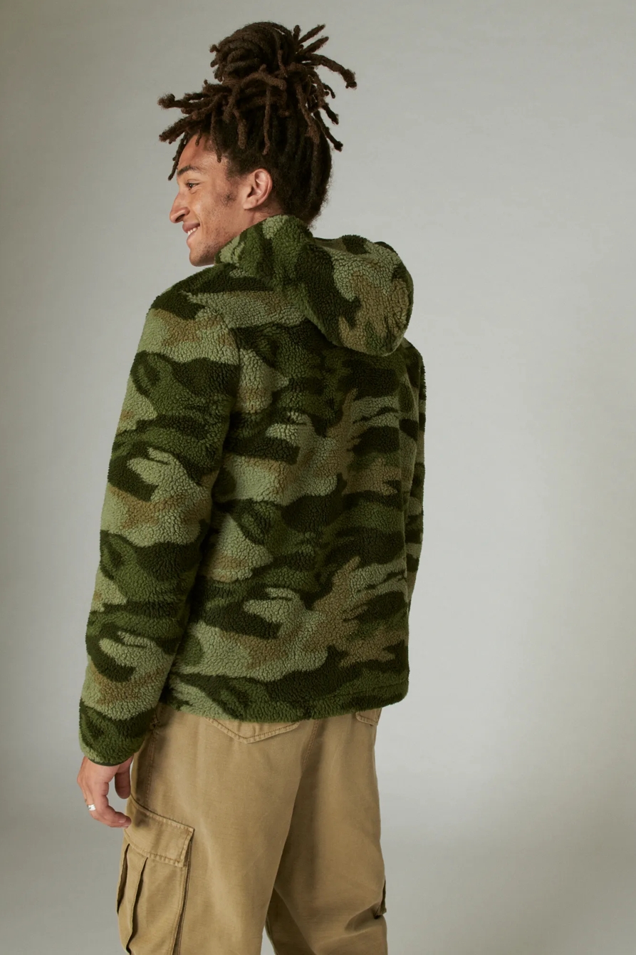 HI-PILE HALF ZIP CAMO HOODIE, image 3