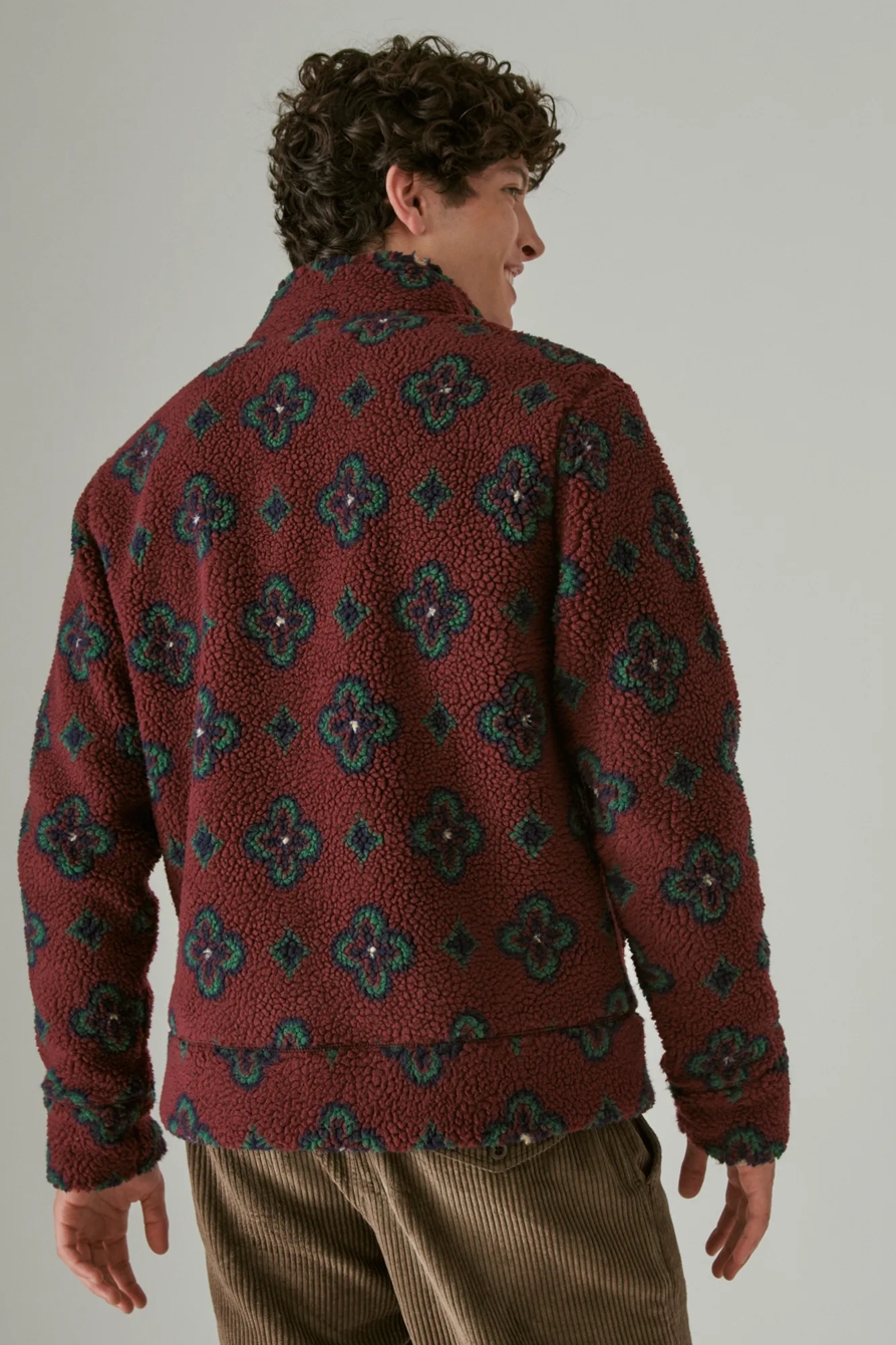 HI-PILE PRINT FULL ZIP MOCK, image 3