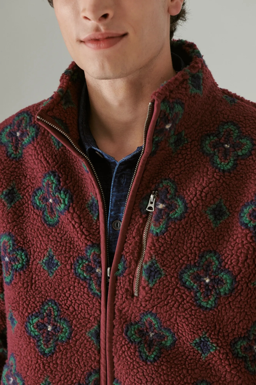HI-PILE PRINT FULL ZIP MOCK, image 4