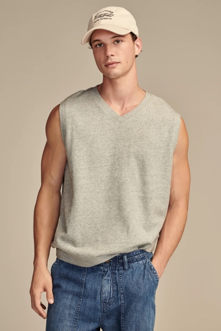 SUEDED TERRY VEST, image 1