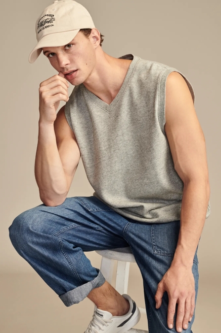 SUEDED TERRY VEST, image 2