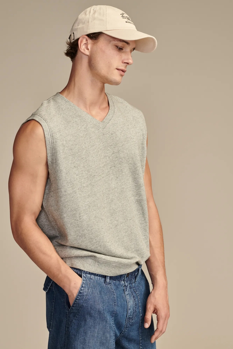 SUEDED TERRY VEST, image 3