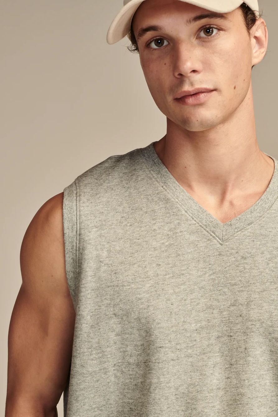SUEDED TERRY VEST, image 4