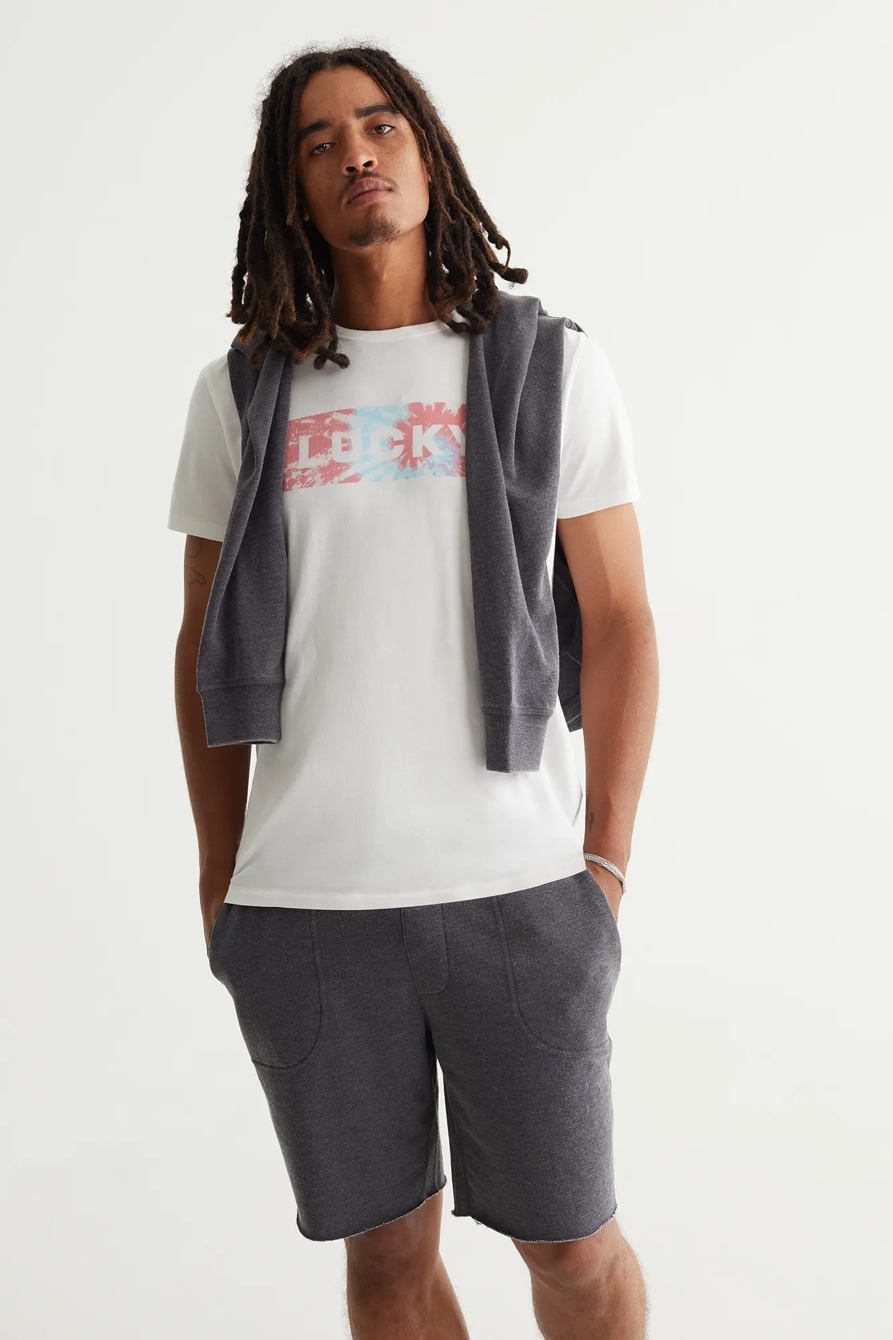 LUCKY TIE DYE BLOCK TEE, image 6
