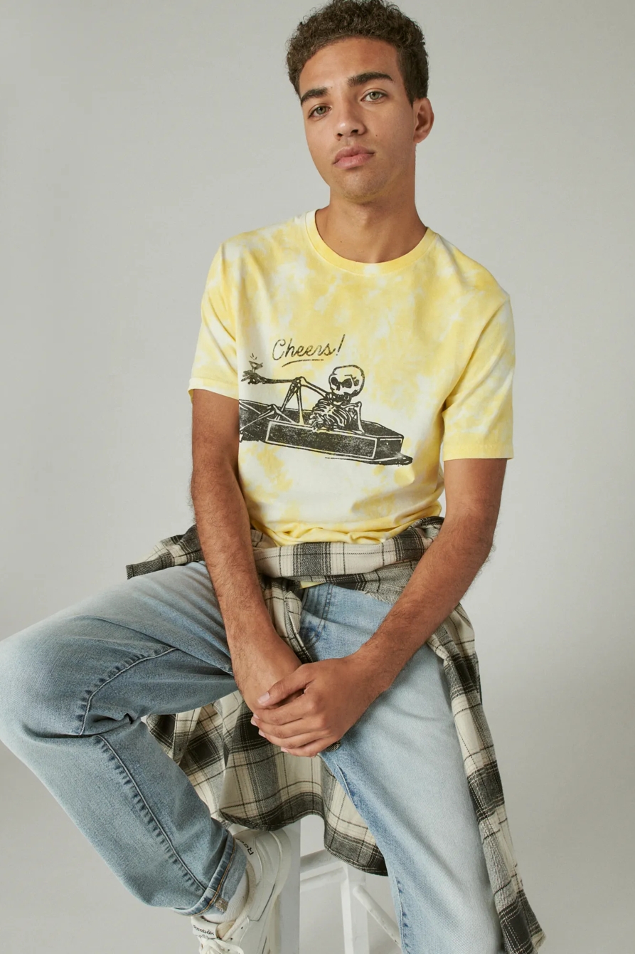 CHEERS TIE DYE GRAPHIC TEE, image 6