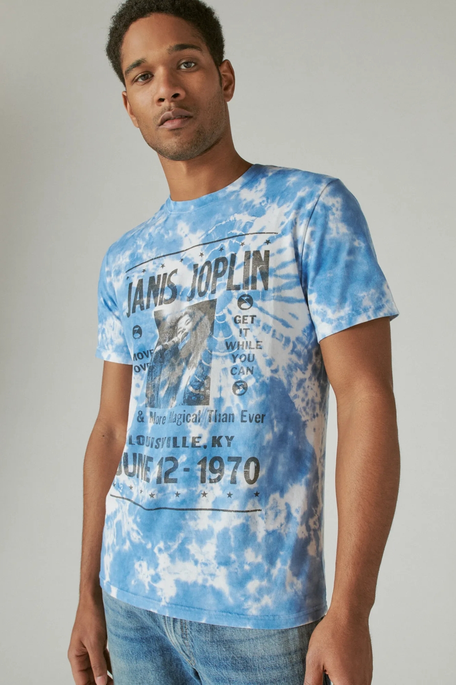 JANIS JOPLIN KOZMIC TIE DYE GRAPHIC TEE, image 1