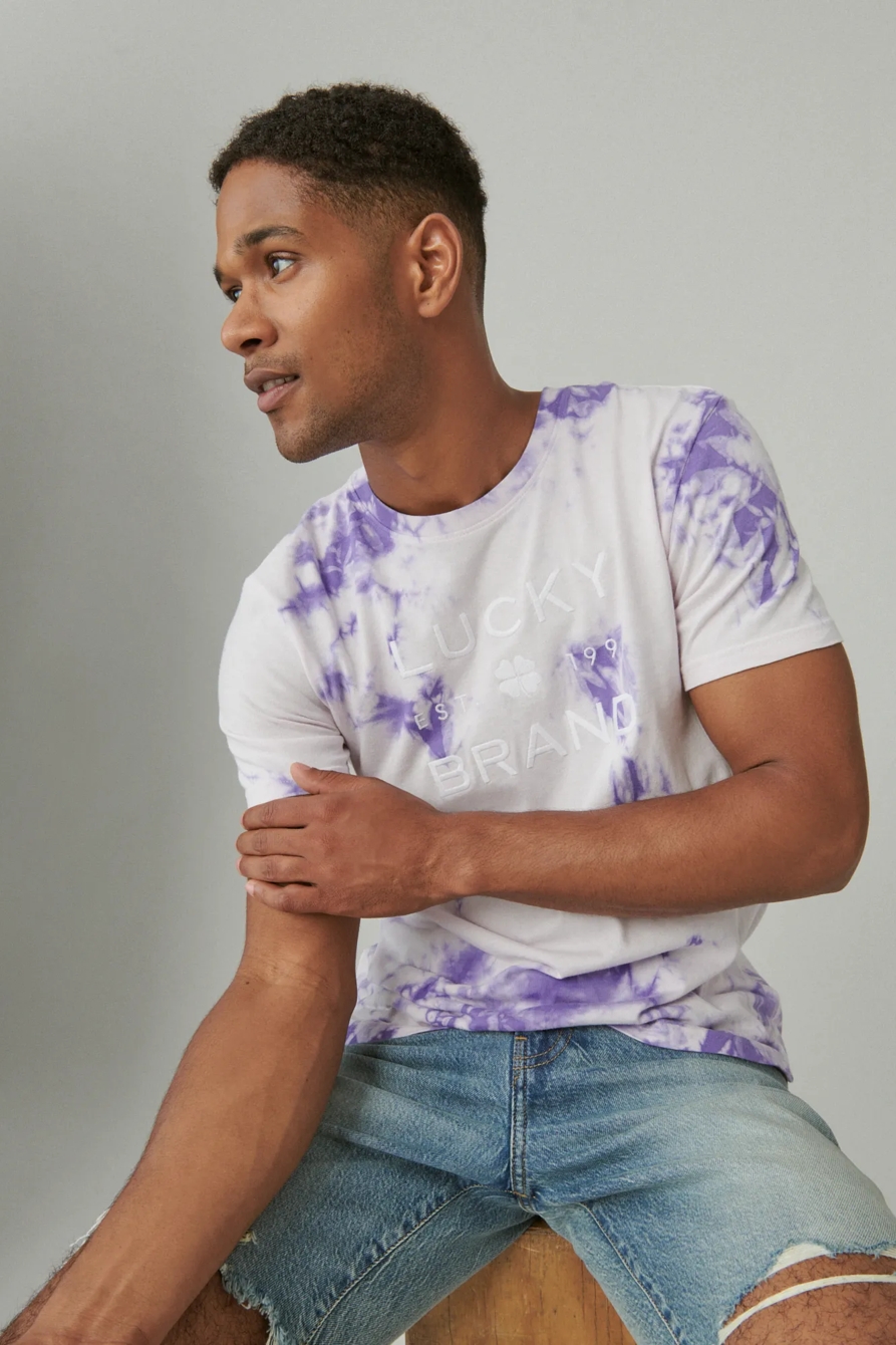 TIE DYE LOGO GRAPHIC TEE, image 3