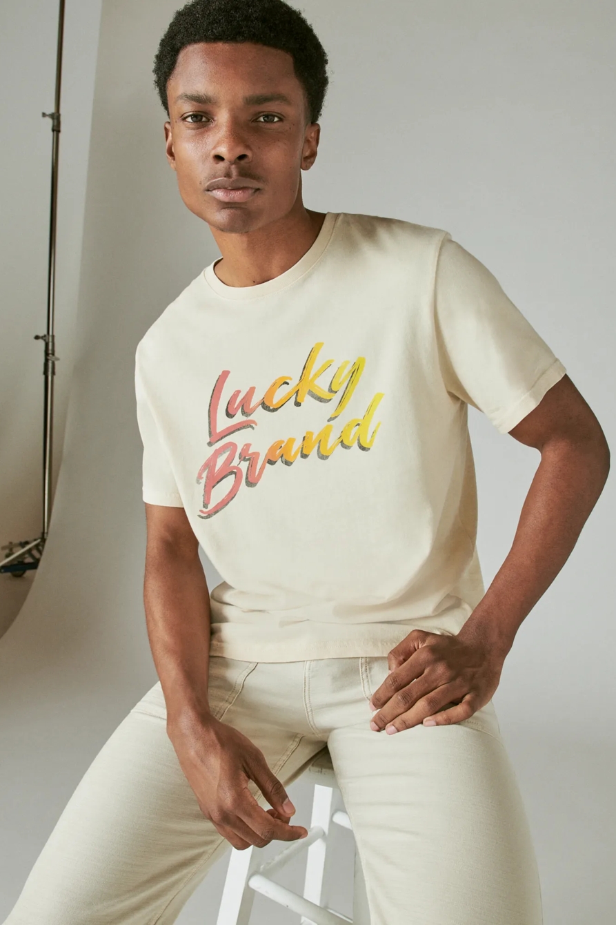 LUCKY BRUSH LOGO GRAPHIC TEE, image 1