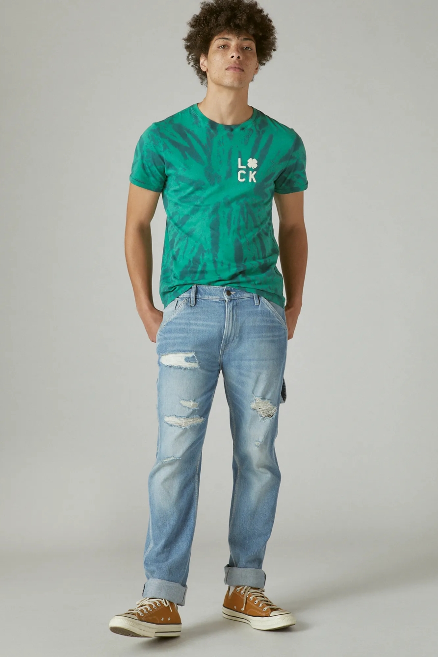 LUCKY CLOVER TIE DYE GRAPHIC TEE, image 2
