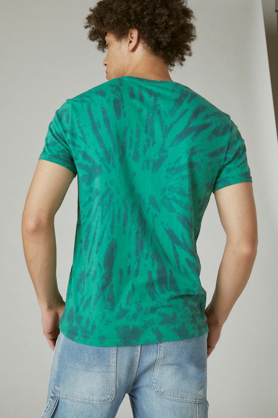 LUCKY CLOVER TIE DYE GRAPHIC TEE, image 4