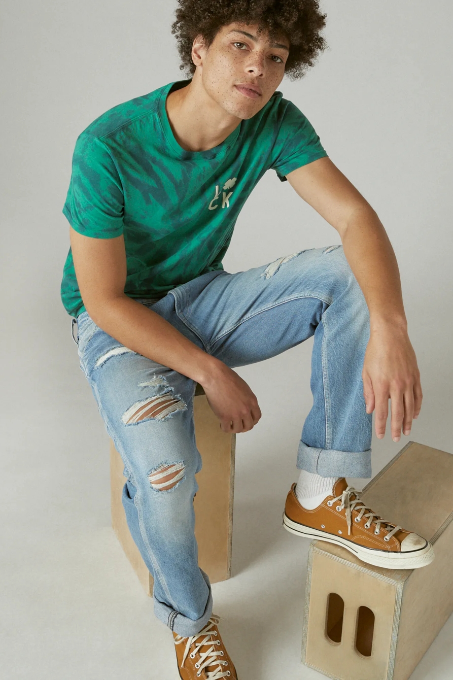 LUCKY CLOVER TIE DYE GRAPHIC TEE, image 6