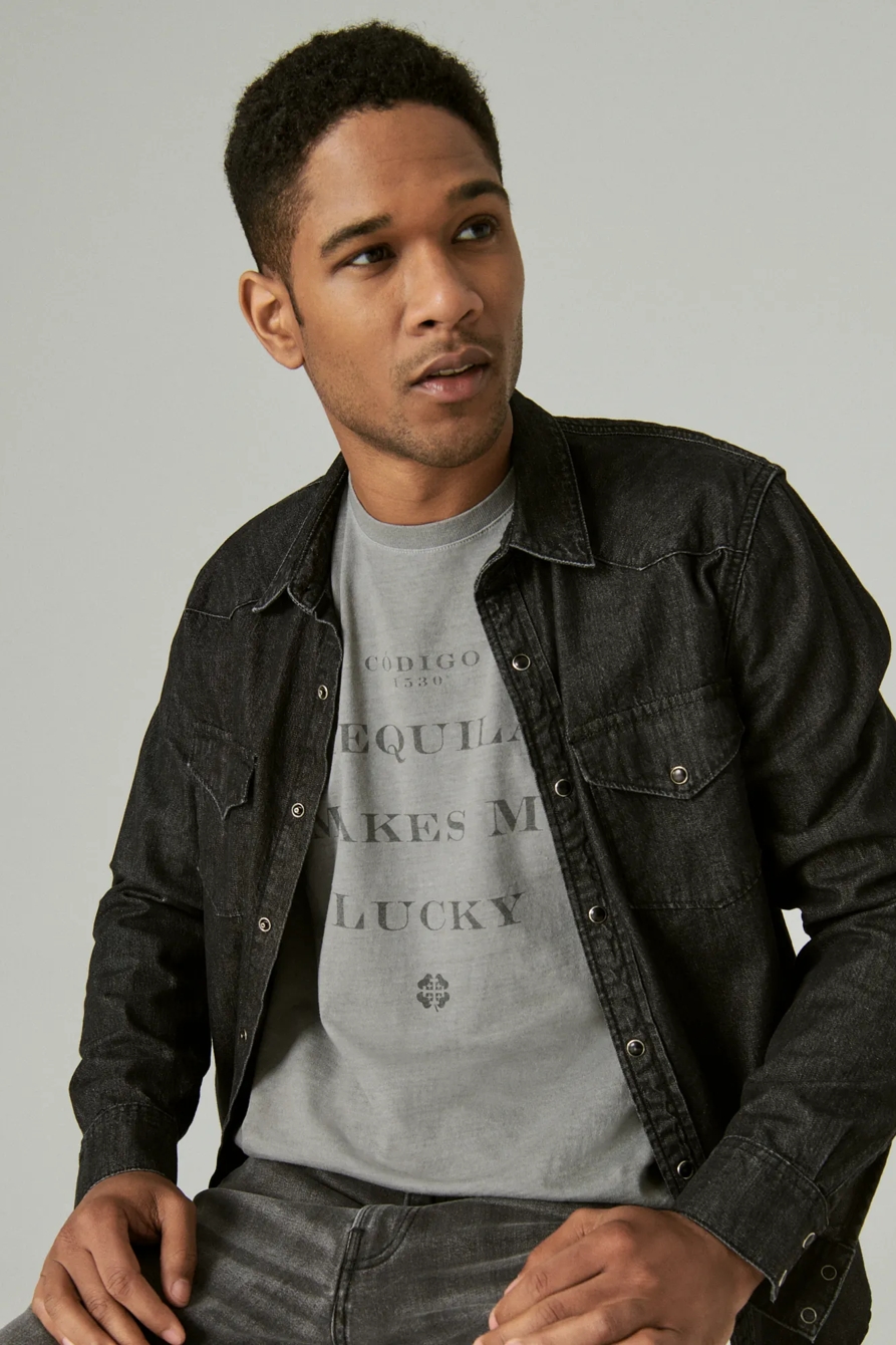 Codigo 1530 x Lucky Brand Tequila Makes Me Lucky Graphic Tee, image 6