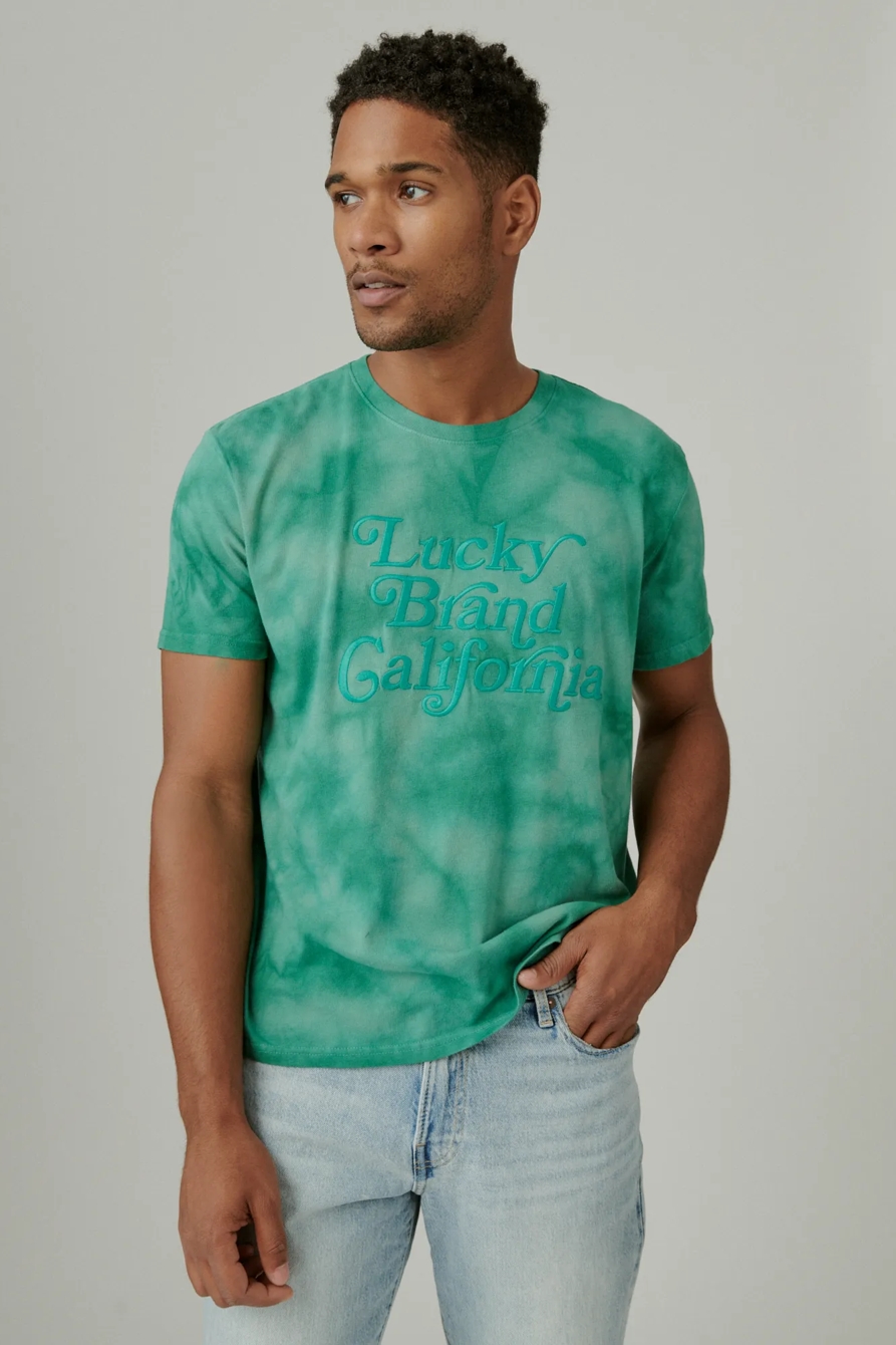 LUCKY MARBLE WASH LOGO GRAPHIC TEE, image 2