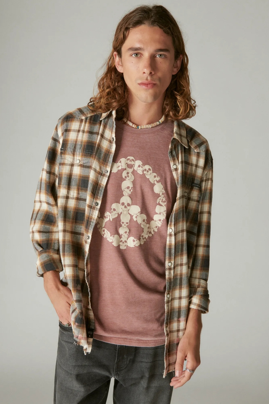 PEACE SKULL TEE, image 1