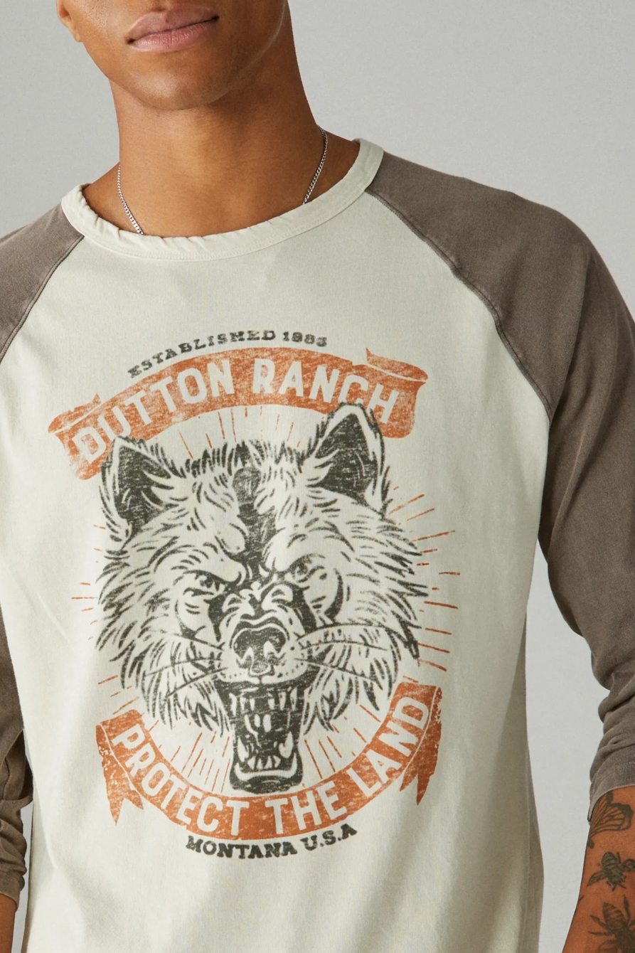 YELLOWSTONE PROTECT THE LAND RAGLAN TEE, image 3