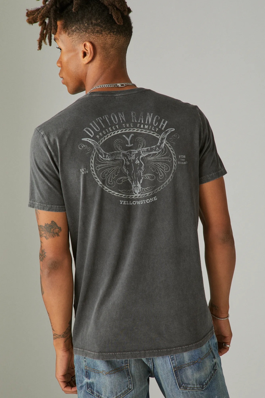 YELLOWSTONE DUTTON RANCH SKULL TEE, image 2