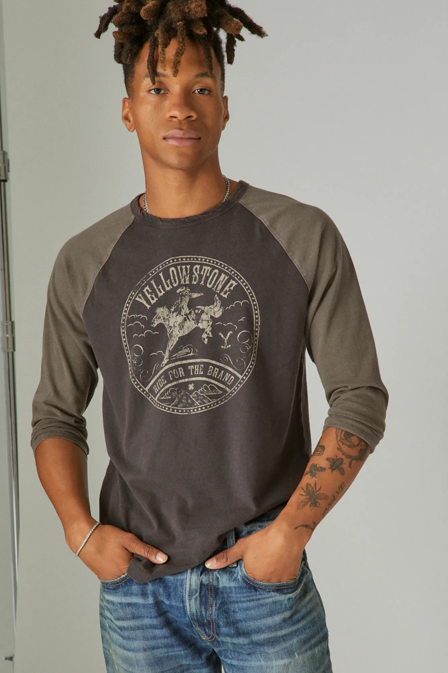 YELLOWSTONE COWBOY RAGLAN TEE, image 2