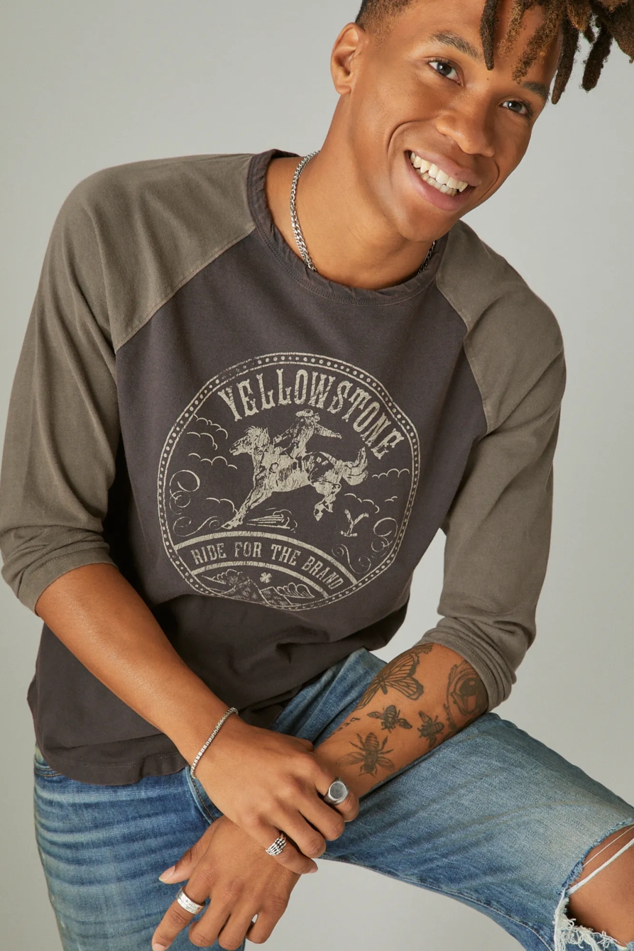 YELLOWSTONE COWBOY RAGLAN TEE, image 4