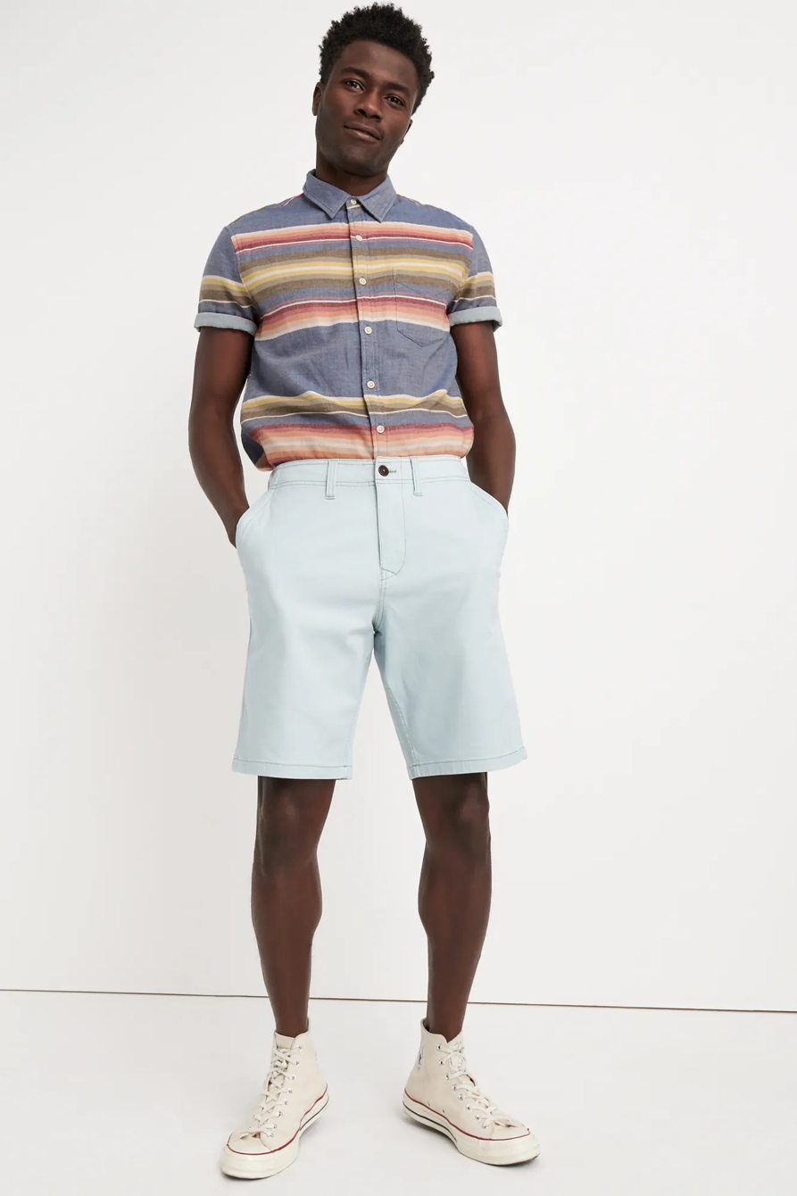 STRETCH TWILL FLAT FRONT SHORT, image 1