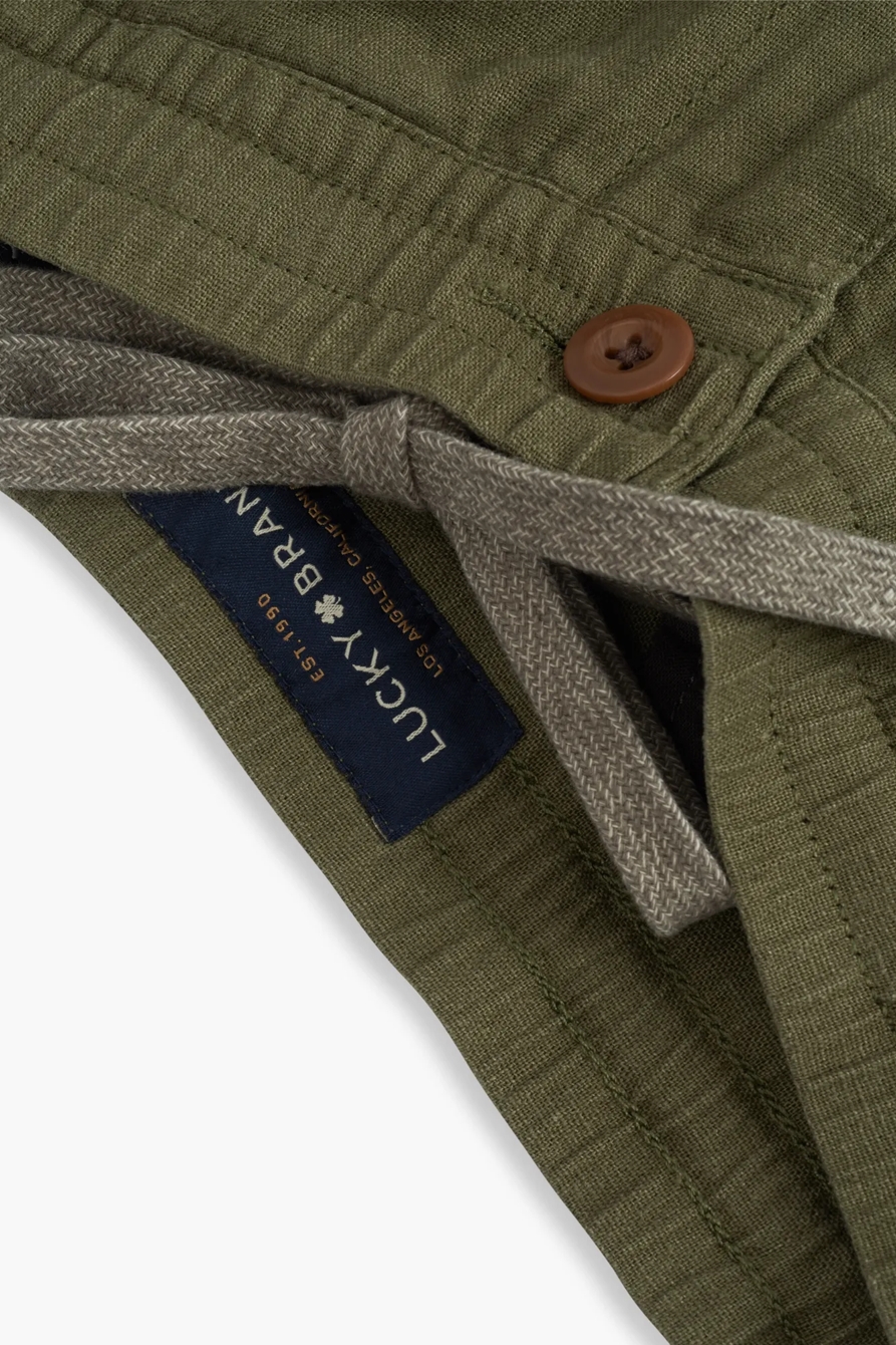 LINEN PULL UP CARGO PANT, image 2