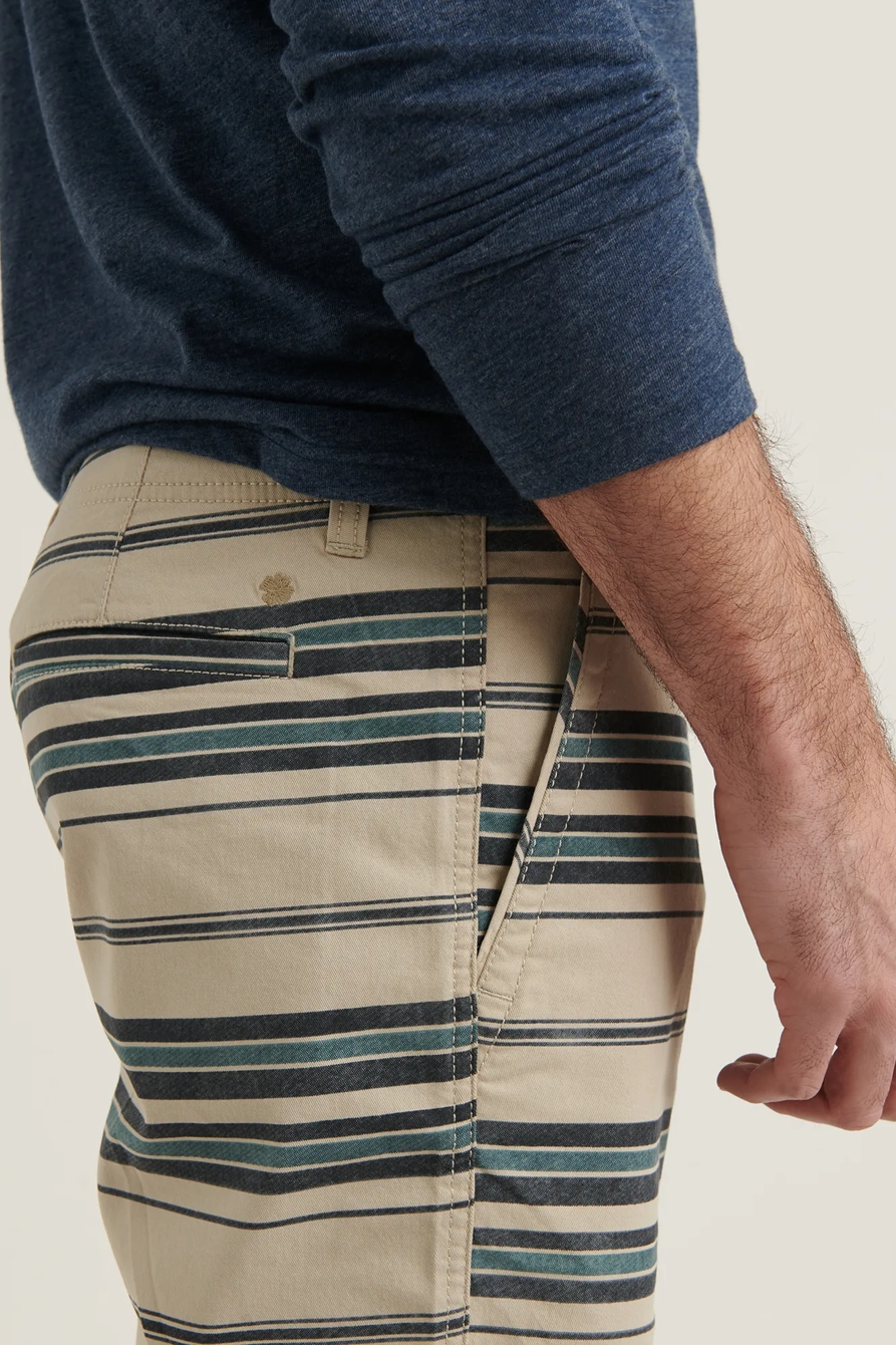 STRETCH TWILL STRIPE FLAT FRONT SHORT, image 4