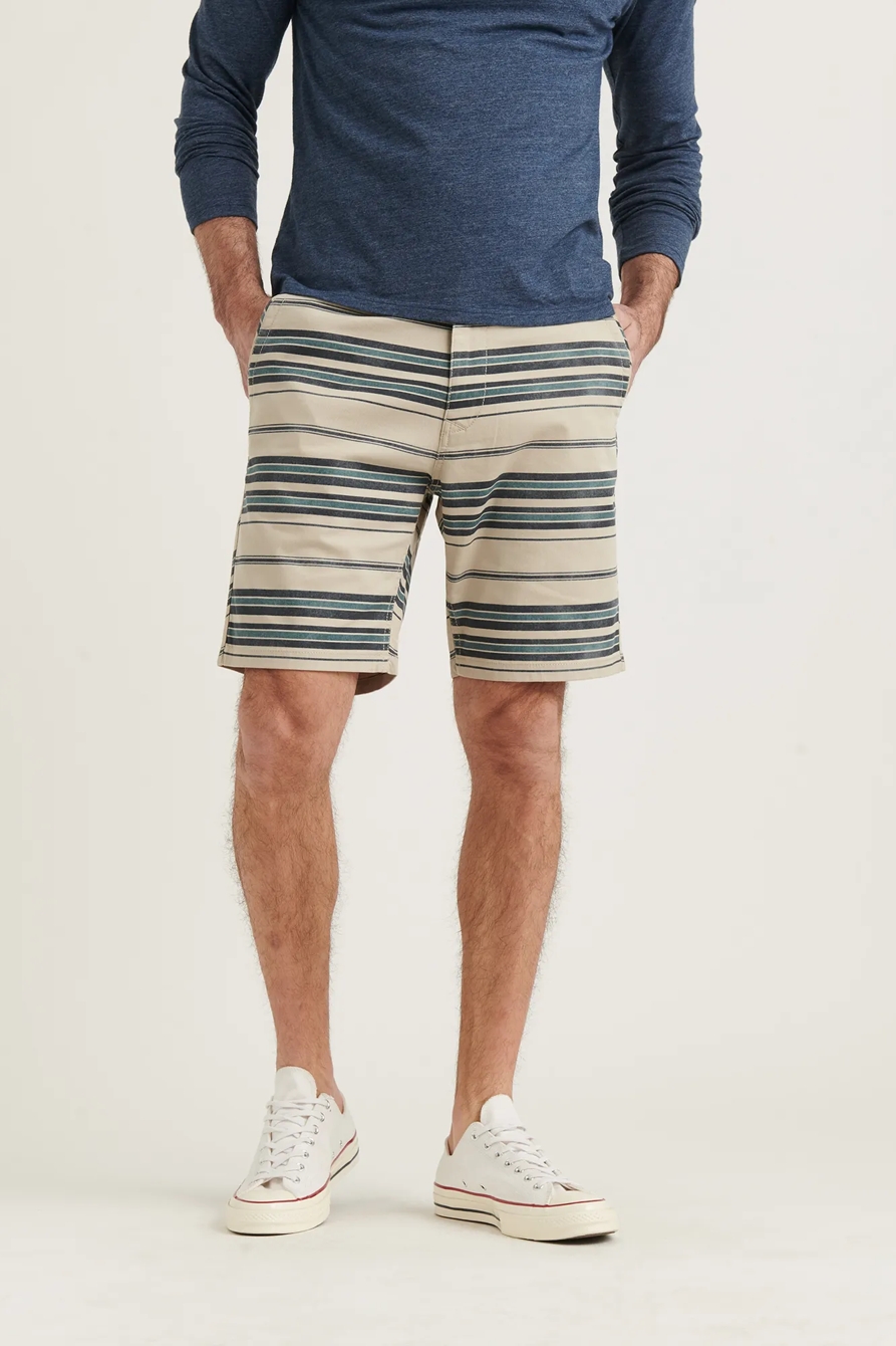STRETCH TWILL STRIPE FLAT FRONT SHORT, image 5